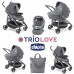 Chicco комбинирана количка 3 в 1 Trio Love